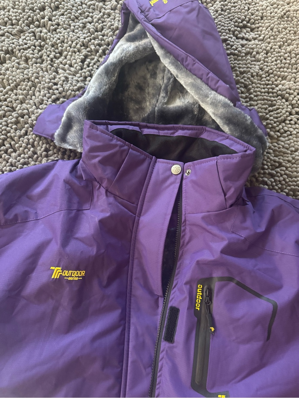 Purple Waterproof Winter Jacket - Picture 2 of 6